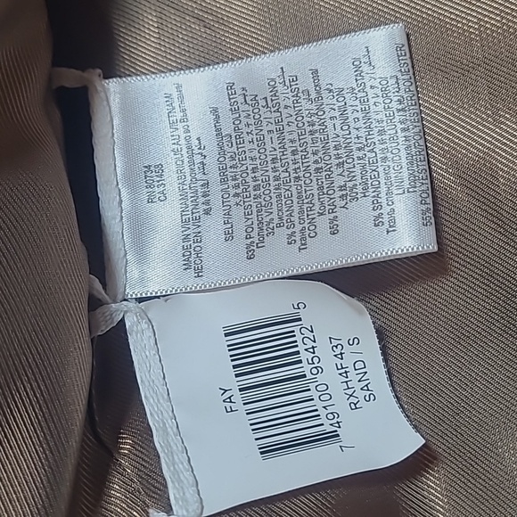 BCBGMAXAZRIA Fay Ruffled Cropped Moto Military Jacket in Sand Womens Size Small - Picture 16 of 16